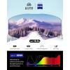 OutdoorMaster Falcon Ski Goggles Lens by ZEISS, OTG Snowboard Goggles Anti-fog, Magnetic Interchangeable Lens, Snow Goggles(Spc Strap-bluefrozen Vlt 18.6% + Yellowlen)
