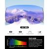 OutdoorMaster Heron Ski Goggles with 2 Lens, Frameless, Magnetic Interchangeable HD Toric Lens, OTG Snowboard Goggles(A-blackframe Revogreen Vlt 18% + Yellowlens)