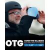 OutdoorMaster Heron Ski Goggles with 2 Lens, Frameless, Magnetic Interchangeable HD Toric Lens, OTG Snowboard Goggles(A-blueframe Revoblue Vlt 16% + Yellowlens)