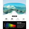 OutdoorMaster Heron Ski Goggles with 2 Lens, Frameless, Magnetic Interchangeable HD Toric Lens, OTG Snowboard Goggles(A-roseframe Revopink Vlt 13% + Yellowlens)