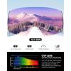 OutdoorMaster Heron Ski Goggles with 2 Lens, Frameless, Magnetic Interchangeable HD Toric Lens, OTG Snowboard Goggles(A-whiteframe Pink Vlt 46% + Silverlens)