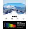OutdoorMaster Heron Ski Goggles with 2 Lens, Frameless, Magnetic Interchangeable HD Toric Lens, OTG Snowboard Goggles(A-whiteframe Silver Vlt 10% + Yellowlens)
