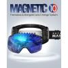 OutdoorMaster Heron Ski Goggles with 2 Lens, Frameless, Magnetic Interchangeable HD Toric Lens, OTG Snowboard Goggles(Lens-blue Vlt 38%)
