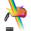 OutdoorMaster Heron Ski Goggles with 2 Lens, Frameless, Magnetic Interchangeable HD Toric Lens, OTG Snowboard Goggles(Lens-fuchsia Vlt 45%)