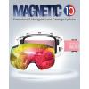 OutdoorMaster Heron Ski Goggles with 2 Lens, Frameless, Magnetic Interchangeable HD Toric Lens, OTG Snowboard Goggles(Lens-fuchsia Vlt 45%)