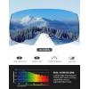 OutdoorMaster Heron Ski Goggles with 2 Lens, Frameless, Magnetic Interchangeable HD Toric Lens, OTG Snowboard Goggles(Lens-lightblue Vlt 60%)