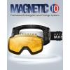 OutdoorMaster Heron Ski Goggles with 2 Lens, Frameless, Magnetic Interchangeable HD Toric Lens, OTG Snowboard Goggles(Lens-lightorange 65%)