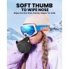 OutdoorMaster Kids Ski Mittens, Ski Winter Waterproof Thermal Snow Gloves for Boys & Girls, Skiing, Snowboard, Winter Sports(Black)