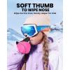 OutdoorMaster Kids Ski Mittens, Ski Winter Waterproof Thermal Snow Gloves for Boys & Girls, Skiing, Snowboard, Winter Sports(Pink)
