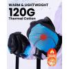OutdoorMaster Kids Ski Mittens, Ski Winter Waterproof Thermal Snow Gloves for Boys & Girls, Skiing, Snowboard, Winter Sports(Sky Blue)