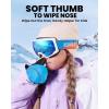 OutdoorMaster Kids Ski Mittens, Ski Winter Waterproof Thermal Snow Gloves for Boys & Girls, Skiing, Snowboard, Winter Sports(Sky Blue)