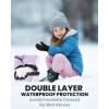 OutdoorMaster Kids Ski Snow Gloves, 3M Thinsulate Winter Windproof Waterproof Thermal Gloves for Boys & Girls, Fits Youth Winter Sports, Skiing, Snowboard(Black)