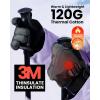 OutdoorMaster Kids Ski Snow Gloves, 3M Thinsulate Winter Windproof Waterproof Thermal Gloves for Boys & Girls, Fits Youth Winter Sports, Skiing, Snowboard(Black)