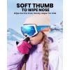 OutdoorMaster Kids Ski Snow Gloves, 3M Thinsulate Winter Windproof Waterproof Thermal Gloves for Boys & Girls, Fits Youth Winter Sports, Skiing, Snowboard(Pink)