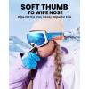 OutdoorMaster Kids Ski Snow Gloves, 3M Thinsulate Winter Windproof Waterproof Thermal Gloves for Boys & Girls, Fits Youth Winter Sports, Skiing, Snowboard(Blue)