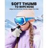OutdoorMaster Kids Ski Snow Gloves, 3M Thinsulate Winter Windproof Waterproof Thermal Gloves for Boys & Girls, Fits Youth Winter Sports, Skiing, Snowboard(Grey)