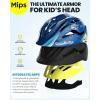 OutdoorMaster MIPS Kids Bike Helmet – Panther Jr. Toddler Helmet – Adjustable, Lightweight and Certified Kids Helmet – MIPS Bicycle Helmet for Kids Ages 5-13(Dark Blue Shark)