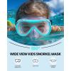 OutdoorMaster Marlin Kids Snorkel Set, Adjustable Strap Dry Top Diving Mask, Anti-Fog Snorkeling Mask Gear, Kids Swimming Goggles for Boys and Girls, Age 6-14