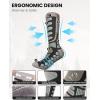 OutdoorMaster Merino Wool Ski Socks, 2/3 Pairs Compression Over The Calf for Men & Women, Winter Snowboard Thermal Socks(Black+gray+dark Green)