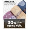 OutdoorMaster Merino Wool Ski Socks, 2/3 Pairs Compression Over The Calf for Men & Women, Winter Snowboard Thermal Socks(Dark Blue (2 Pairs))