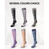 OutdoorMaster Merino Wool Ski Socks, 2/3 Pairs Compression Over The Calf for Men & Women, Winter Snowboard Thermal Socks(Dark Green+gray+dark Blue (3 Pairs))