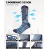 OutdoorMaster Merino Wool Ski Socks, 2/3 Pairs Compression Over The Calf for Men & Women, Winter Snowboard Thermal Socks(Dark Green+gray+dark Blue (3 Pairs))