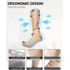 OutdoorMaster Merino Wool Ski Socks, 2/3 Pairs Compression Over The Calf for Men & Women, Winter Snowboard Thermal Socks(Khaki (2 Pairs))