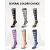 OutdoorMaster Merino Wool Ski Socks, 2/3 Pairs Compression Over The Calf for Men & Women, Winter Snowboard Thermal Socks(Khaki (2 Pairs))