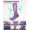 OutdoorMaster Merino Wool Ski Socks, 2/3 Pairs Compression Over The Calf for Men & Women, Winter Snowboard Thermal Socks(Purple(2 Pairs))