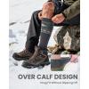 OutdoorMaster Merino Wool Ski Socks for Men & Women, Unisex Thermal Winter Warm Snowboarding Socks for Cold Weather(A-2*black+2*gray)