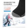 OutdoorMaster Merino Wool Ski Socks for Men & Women, Unisex Thermal Winter Warm Snowboarding Socks for Cold Weather(A-black)