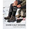 OutdoorMaster Merino Wool Ski Socks for Men & Women, Unisex Thermal Winter Warm Snowboarding Socks for Cold Weather(A-black)