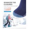 OutdoorMaster Merino Wool Ski Socks for Men & Women, Unisex Thermal Winter Warm Snowboarding Socks for Cold Weather(A-blue)