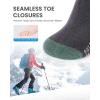 OutdoorMaster Merino Wool Ski Socks for Men & Women, Unisex Thermal Winter Warm Snowboarding Socks for Cold Weather(A-gray)