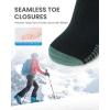 OutdoorMaster Merino Wool Ski Socks for Men & Women, Unisex Thermal Winter Warm Snowboarding Socks for Cold Weather(A-green)