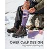 OutdoorMaster Merino Wool Ski Socks for Men & Women, Unisex Thermal Winter Warm Snowboarding Socks for Cold Weather(A-purple)