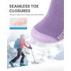 OutdoorMaster Merino Wool Ski Socks for Men & Women, Unisex Thermal Winter Warm Snowboarding Socks for Cold Weather(A-purple)