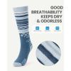 OutdoorMaster Merino Wool Ski Socks for Men & Women, Unisex Thermal Winter Warm Snowboarding Socks for Cold Weather(Baby Blue)