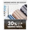 OutdoorMaster Merino Wool Ski Socks for Men & Women, Unisex Thermal Winter Warm Snowboarding Socks for Cold Weather(Baby Blue)