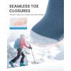 OutdoorMaster Merino Wool Ski Socks for Men & Women, Unisex Thermal Winter Warm Snowboarding Socks for Cold Weather(Baby Blue)