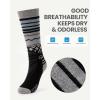 OutdoorMaster Merino Wool Ski Socks for Men & Women, Unisex Thermal Winter Warm Snowboarding Socks for Cold Weather(Black)