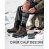 OutdoorMaster Merino Wool Ski Socks for Men & Women, Unisex Thermal Winter Warm Snowboarding Socks for Cold Weather(Black)