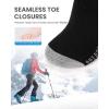 OutdoorMaster Merino Wool Ski Socks for Men & Women, Unisex Thermal Winter Warm Snowboarding Socks for Cold Weather(Black)