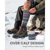 OutdoorMaster Merino Wool Ski Socks for Men & Women, Unisex Thermal Winter Warm Snowboarding Socks for Cold Weather(Black+blue+grey)