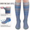 OutdoorMaster Merino Wool Ski Socks for Men & Women, Unisex Thermal Winter Warm Snowboarding Socks for Cold Weather(Blue Orange)