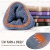 OutdoorMaster Merino Wool Ski Socks for Men & Women, Unisex Thermal Winter Warm Snowboarding Socks for Cold Weather(Blue Orange)