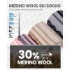 OutdoorMaster Merino Wool Ski Socks for Men & Women, Unisex Thermal Winter Warm Snowboarding Socks for Cold Weather(Fringes)