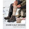 OutdoorMaster Merino Wool Ski Socks for Men & Women, Unisex Thermal Winter Warm Snowboarding Socks for Cold Weather(Khaki)