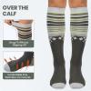 OutdoorMaster Merino Wool Ski Socks for Men & Women, Unisex Thermal Winter Warm Snowboarding Socks for Cold Weather(Olive Green)