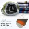 OutdoorMaster Merino Wool Ski Socks for Men & Women, Unisex Thermal Winter Warm Snowboarding Socks for Cold Weather(Olive Green)